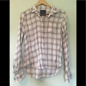 American Eagle Pink Plaid Flannel